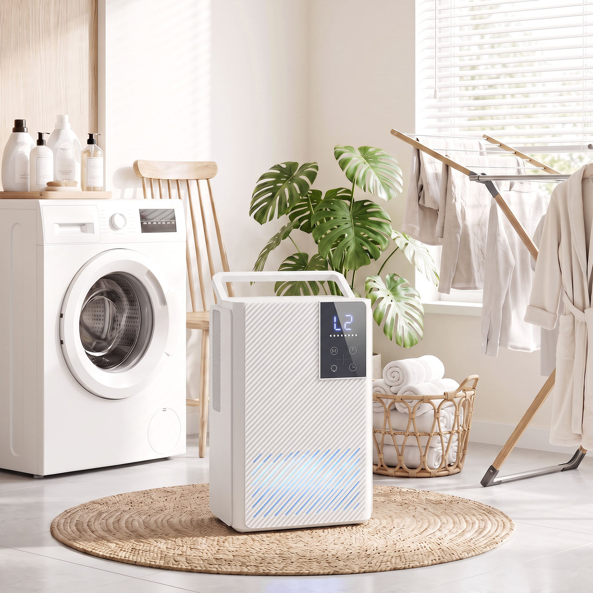 HOMCOM 400mL Daily Dehumidifier With RGB Lights Sleep Mode and Timer