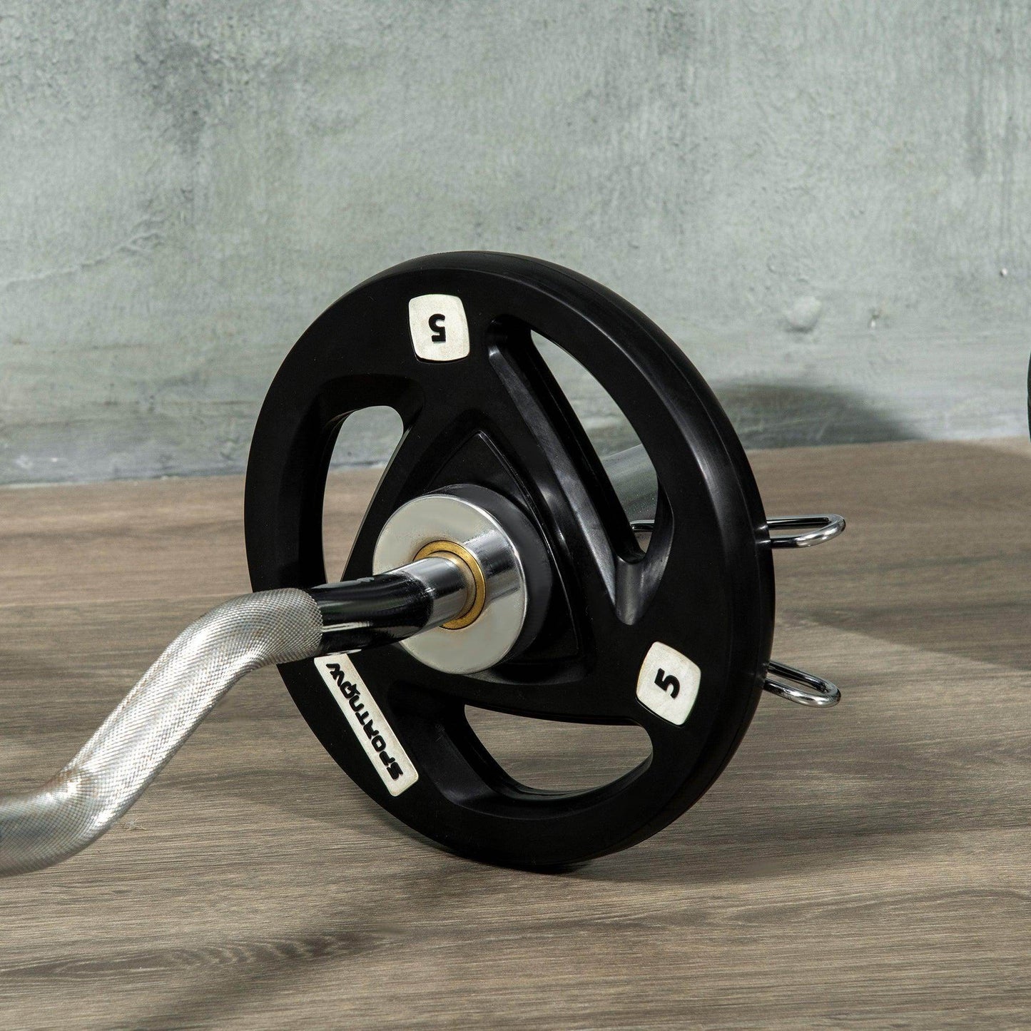 SPORTNOW 10kg Olympic Weight Plates - Rubber Coated Barbell Set - ALL4U RETAILER LTD