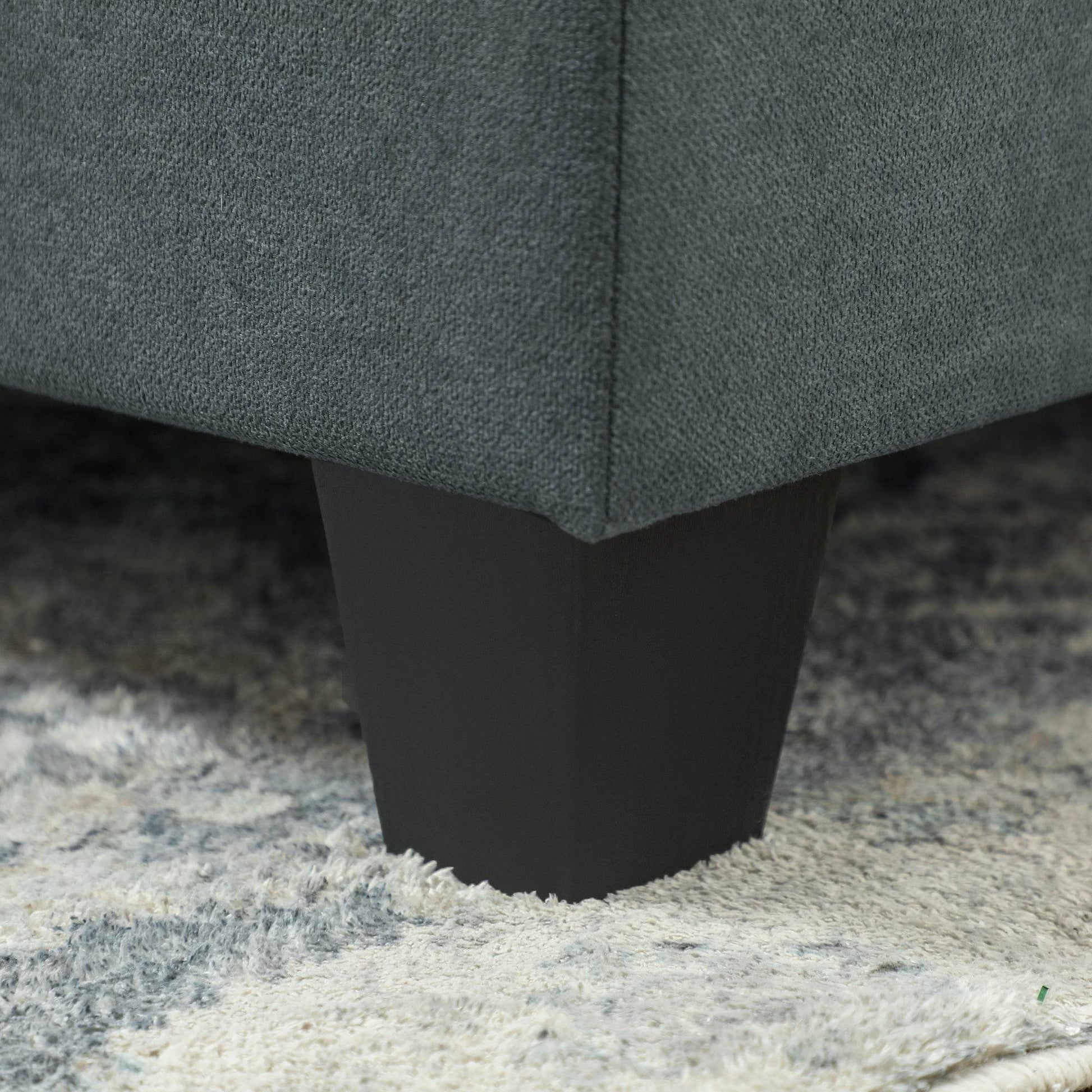 HOMCOM Modular Dark Grey 'L' Shape Sofa with Storage Solutions - ALL4U RETAILER LTD