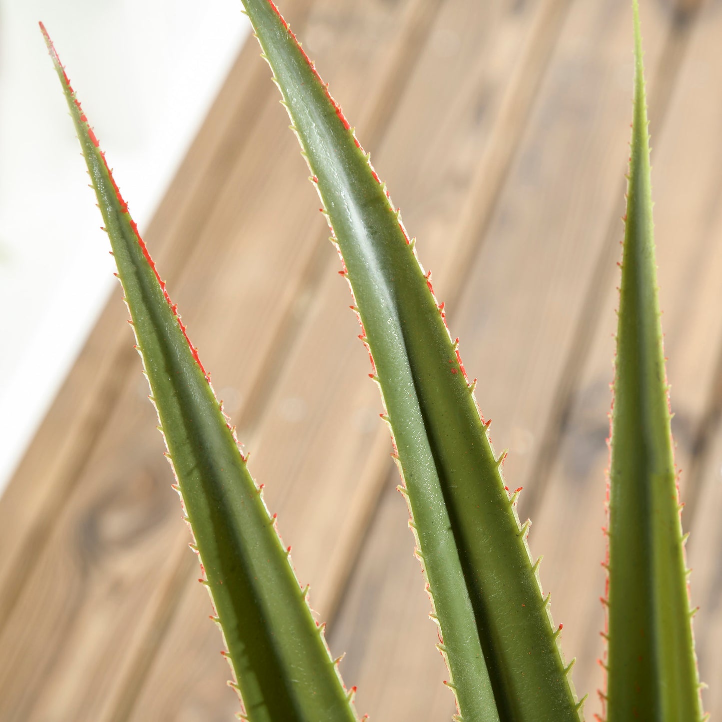 HOMCOM Agave Succulent Artificial Plant in Pot for Home Indoor Outdoor Decor 15x15x90cm Green