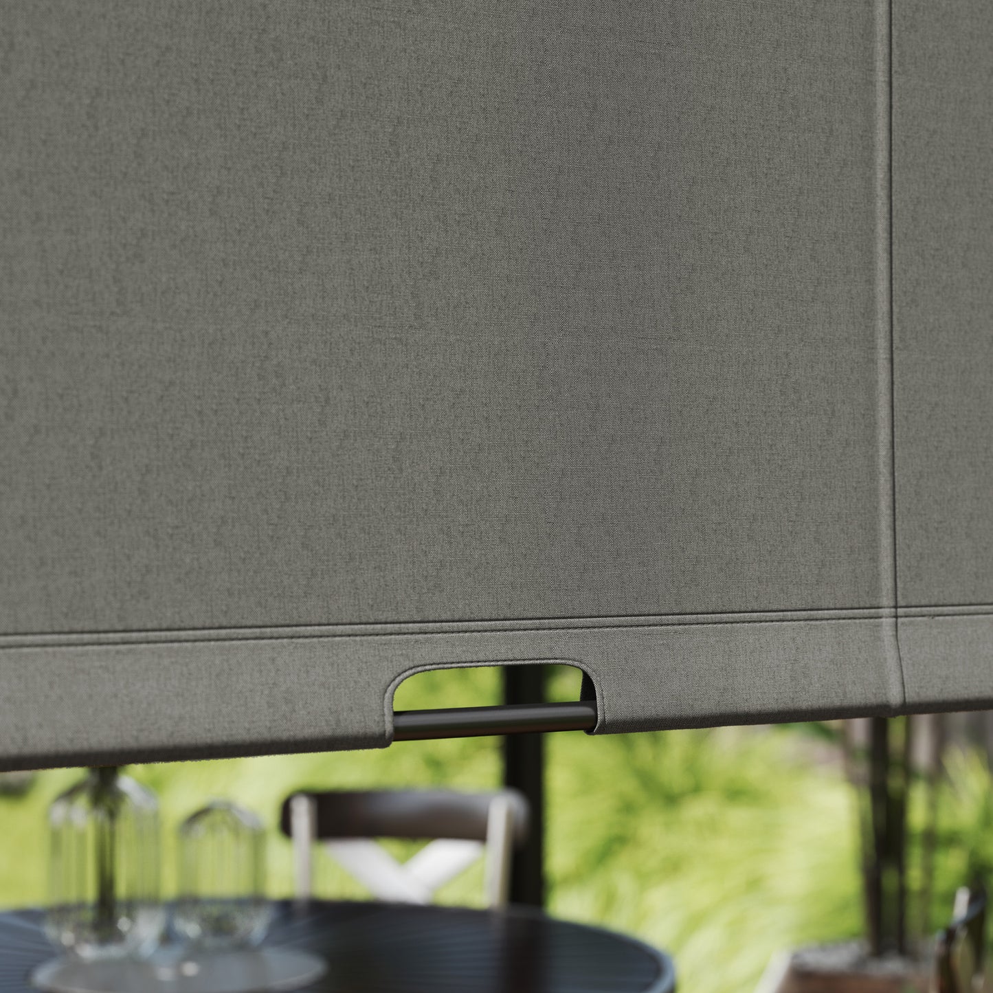 Outsunny 3x3m Pergola With Sliding Roof Garden Gazebo Steel Frame Charcoal Grey Canopy