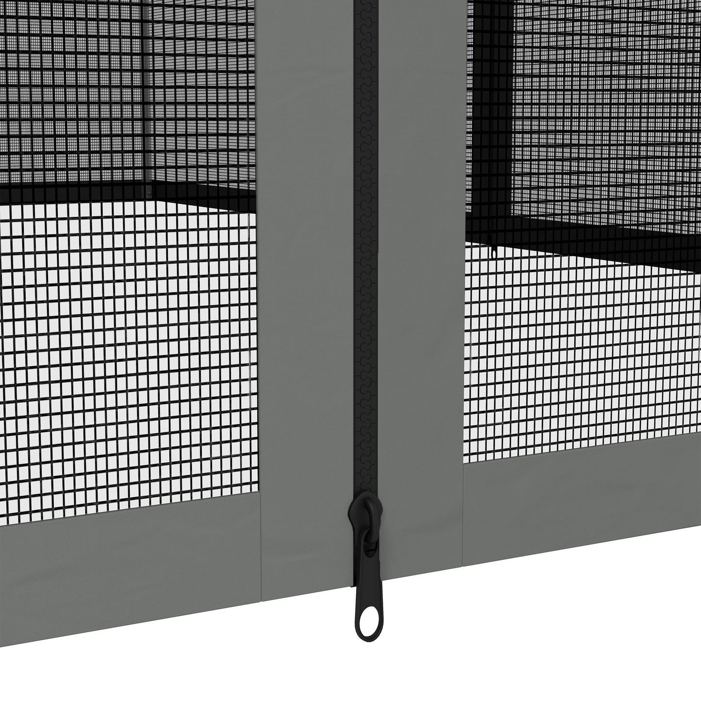 Outsunny 352 X 207cm Universal Replacement Mesh Sidewall Netting For Patio Gazebos Canopy Tents Sidewall Dark Grey
