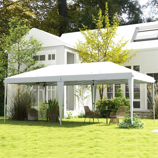 Outsunny 6 x 3(m) Garden Large Gazebo Canopy Waterproof Outdoor Party Tent Marquee - ALL4U RETAILER LTD