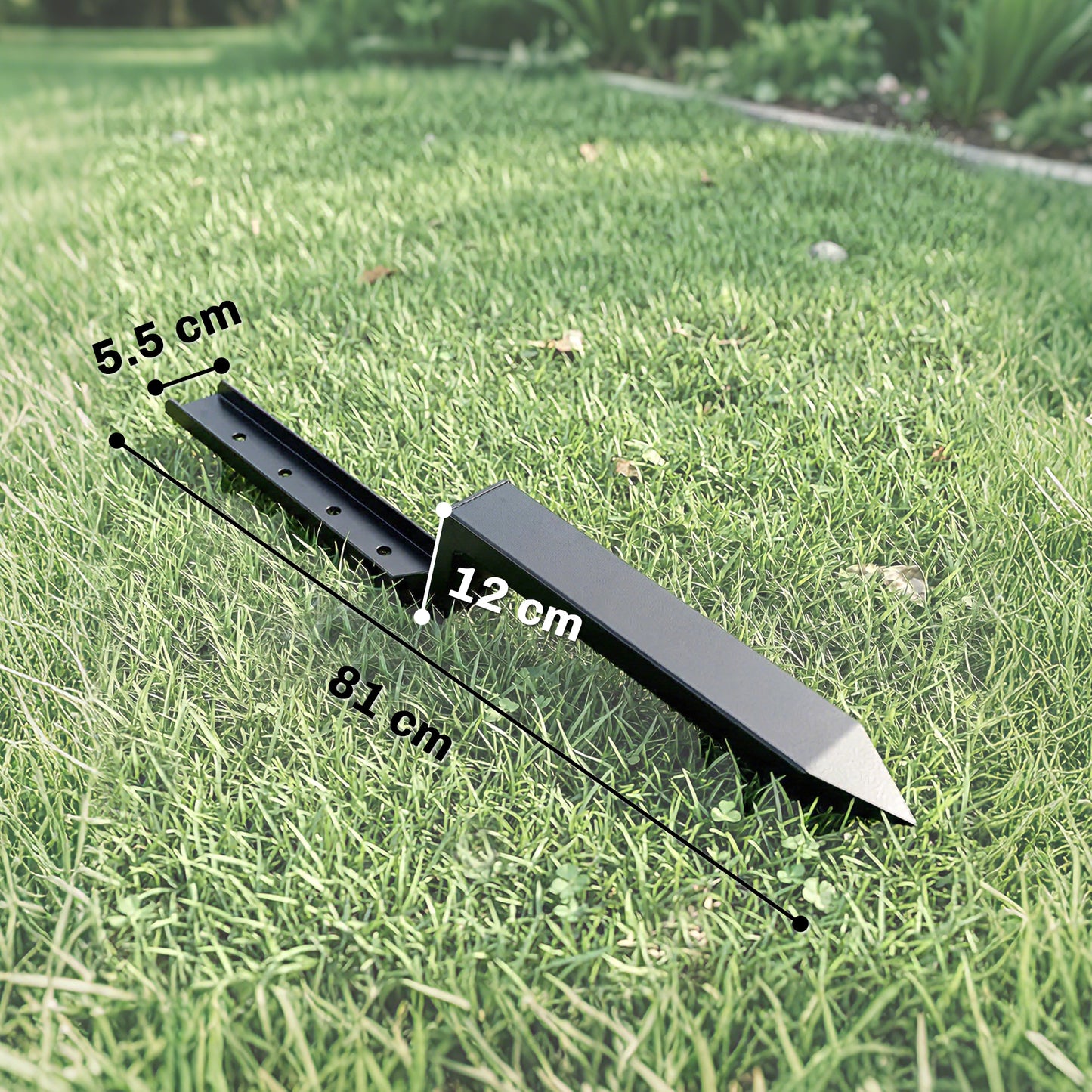 Outsunny 2 Pack Fence Post Repair Kit 81 Cm Metal Fence Post Support Ground Spike With Drill For Broken Gate Posts