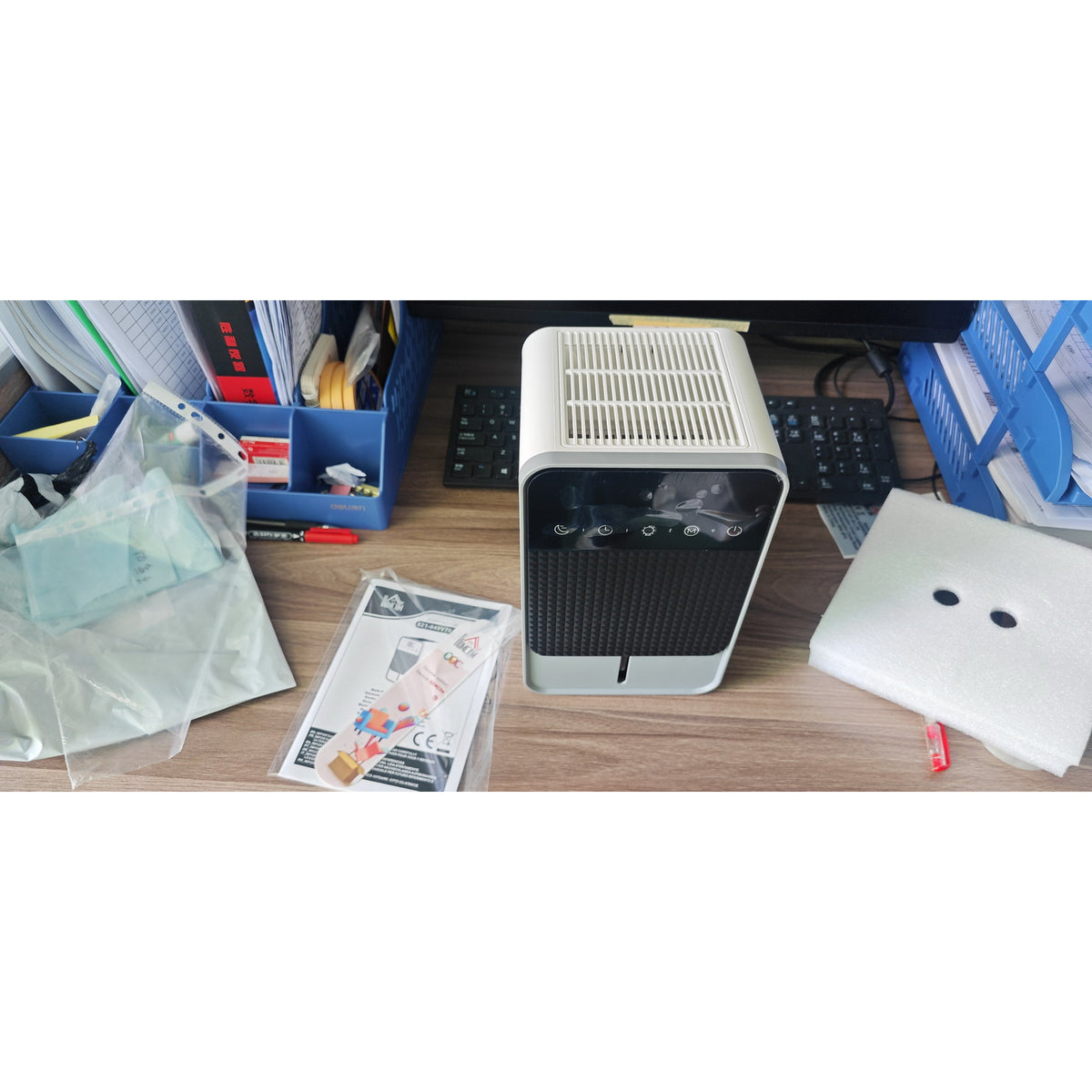HOMCOM 400mL Daily Small Dehumidifier With RGB Lights, Timer And LED Display