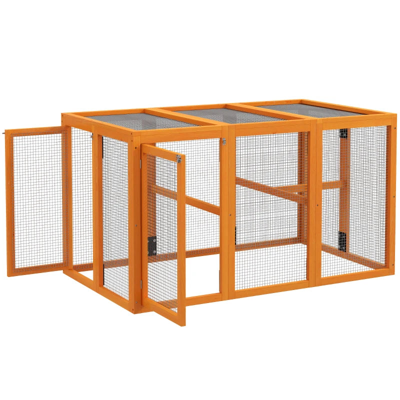 PawHut Wooden Chicken Coop with Combinable Design - Ideal Shelter for 1-3 Chickens - ALL4U RETAILER LTD