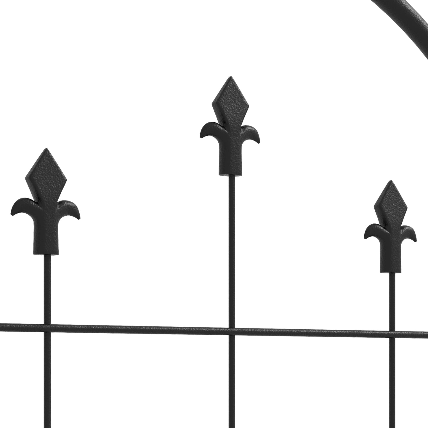 Outsunny Spiral Anchor Garden Trellis Panels Set Of Four For Vertical Growth With Powder Coated Metal And Ground Spikes