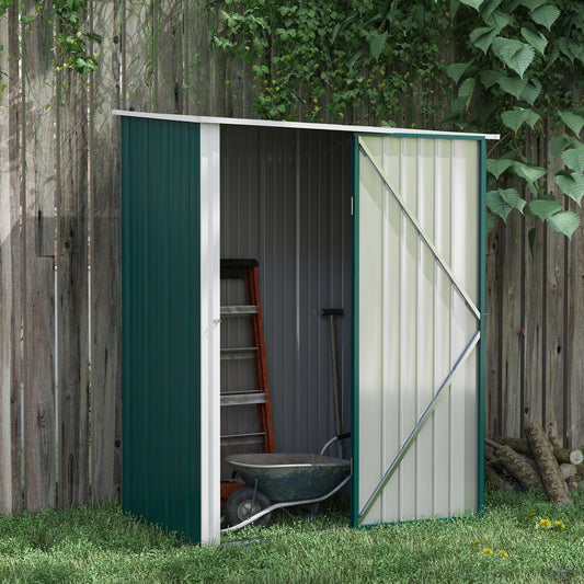 Outsunny Outdoor Storage Shed Steel Garden Shed w/ Lockable Door for Garden - ALL4U RETAILER LTD