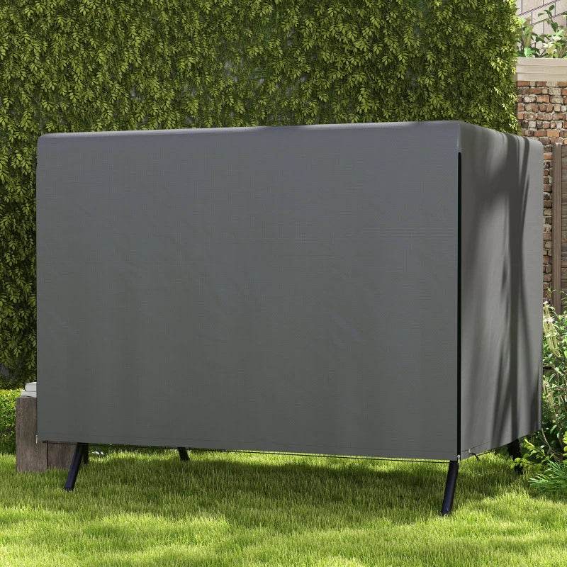 Outsunny Patio 3 Seater Swing Chair Bench Cover - Waterproof, Anti-UV Outdoor Garden Furniture Rain Protection Protector, Dark Grey, 215L x 155W x 150Hcm - ALL4U RETAILER LTD
