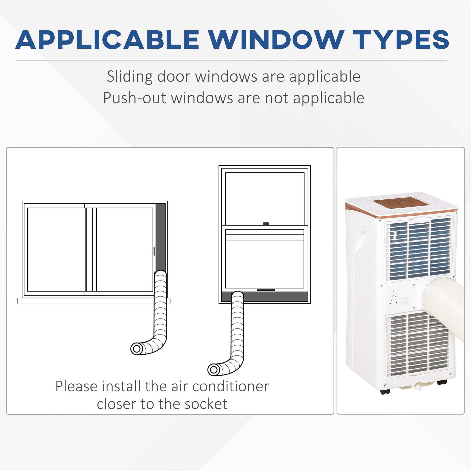 HOMCOM 7000 BTU Portable Air Conditioner with Remote - ALL4U RETAILER LTD