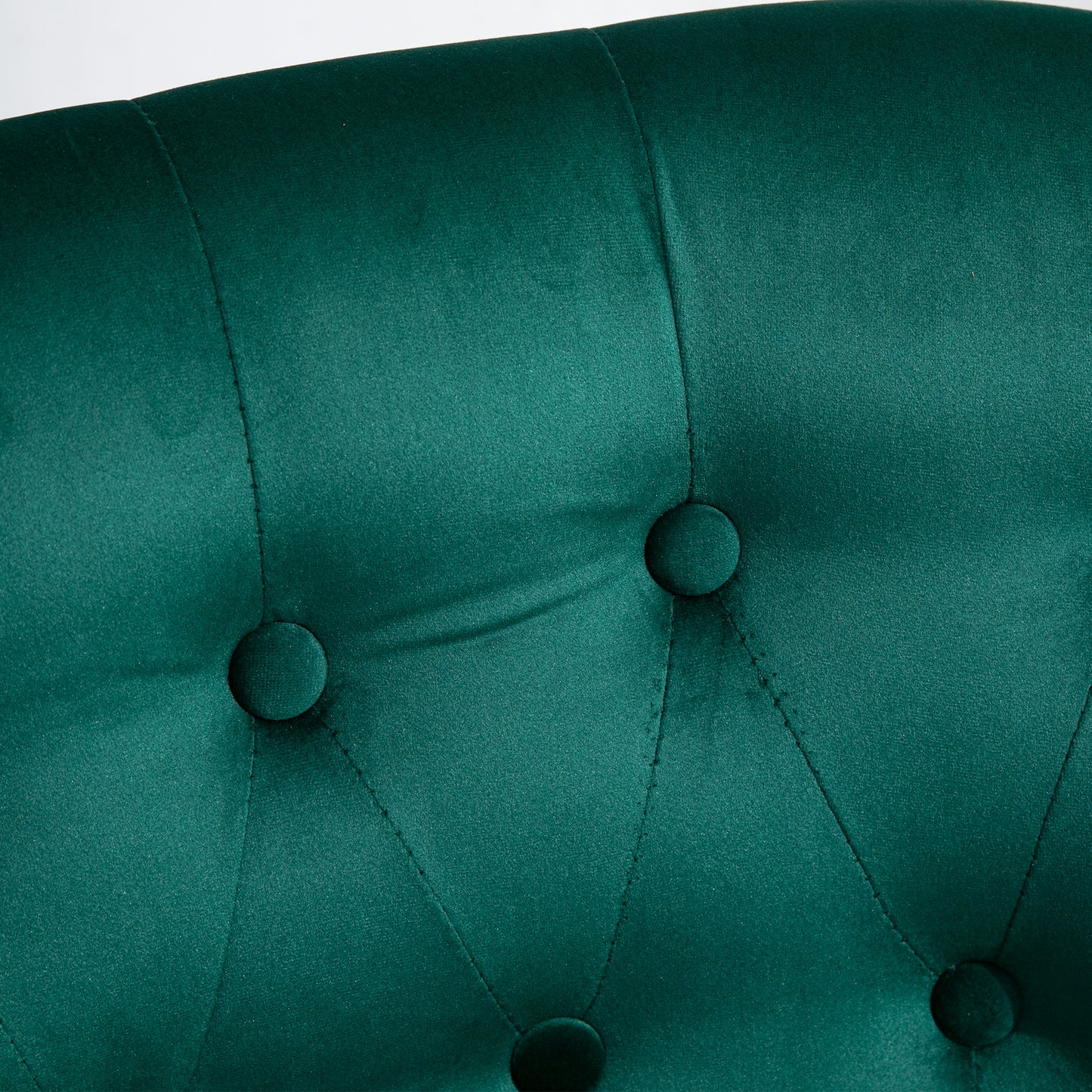 HOMCOM Velvet Accent Chairs Set Of 2 Button Tufted Wingback With Rubber Wood Legs Dark Green For Living Room And Bedroom