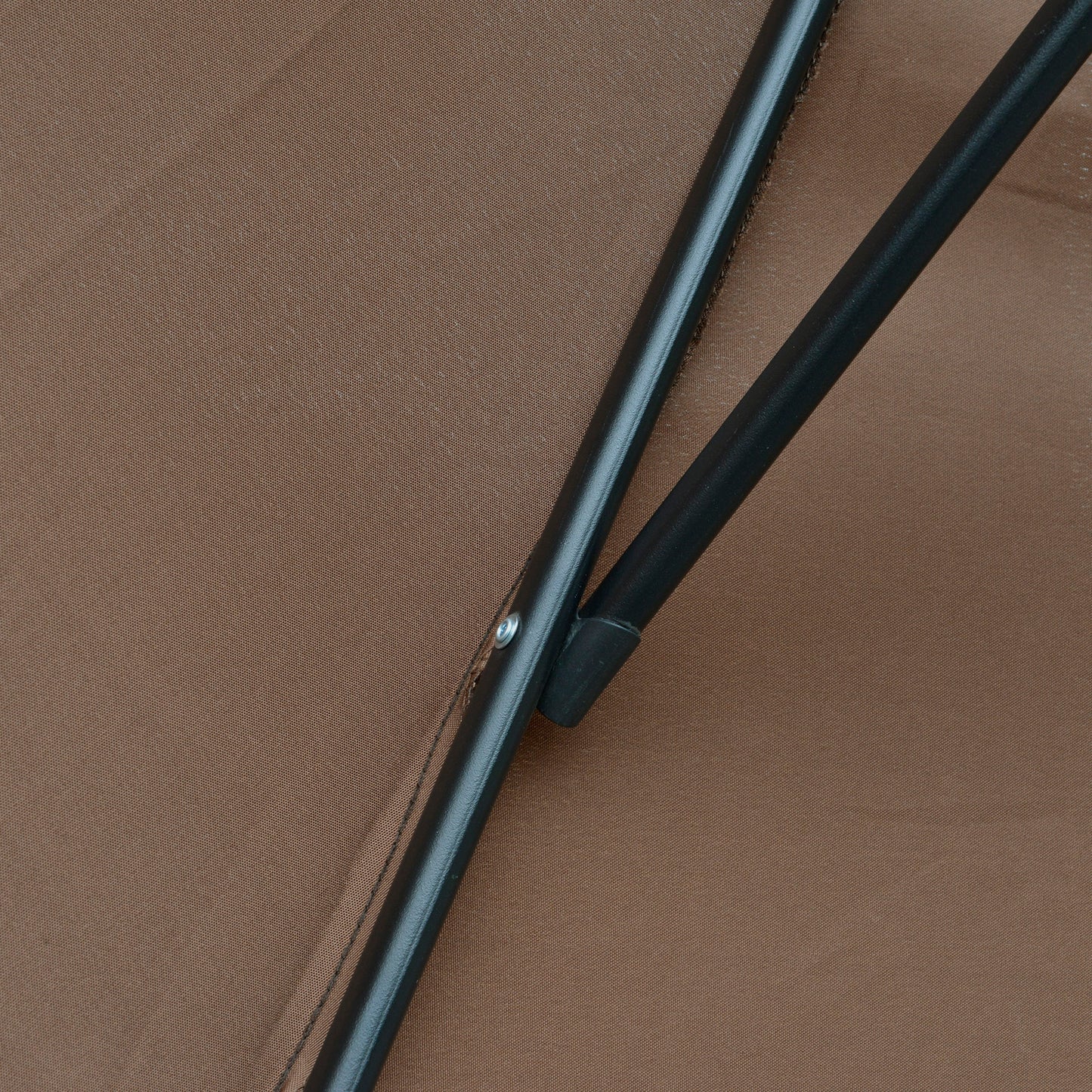 Outsunny 3M Brown Cantilever Patio Umbrella - Steel Frame Hanging Parasol for Outdoor Sunshade - ALL4U RETAILER LTD