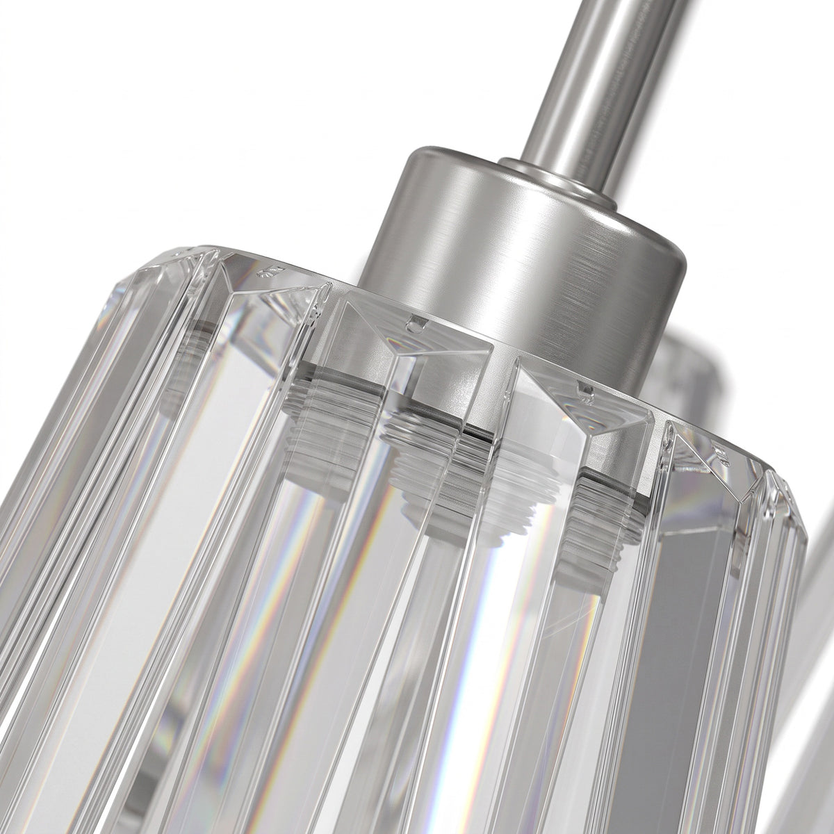 HOMCOM 3 Light Crystal Glass Ceiling Light With 3 E27 Sockets Silver