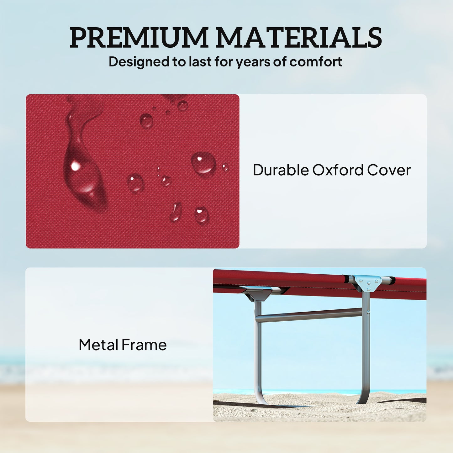Outsunny Outdoor Foldable Sun Lounger Set Of 2 With Removable Canopy And 4 Level Adjustable Backrests