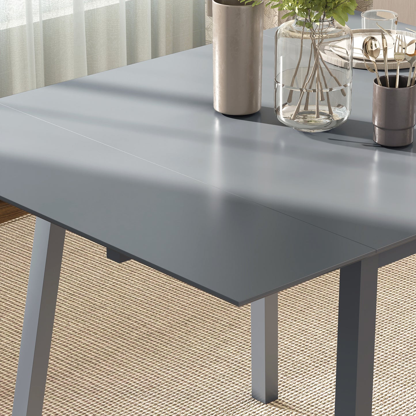 HOMCOM Solid Pine Wood Folding Dining Table Drop Leaf Expandable Rectangle Kitchen Table For Two To Four People