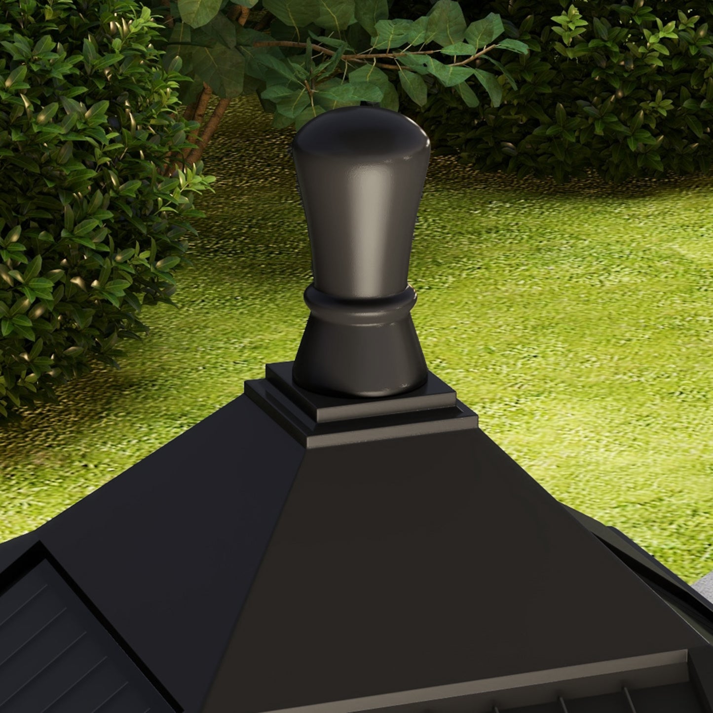 Outsunny 1.3m Solar Garden Lamp Post Light LED Outdoor IP44 Waterproof For Patio Pathway Cool White