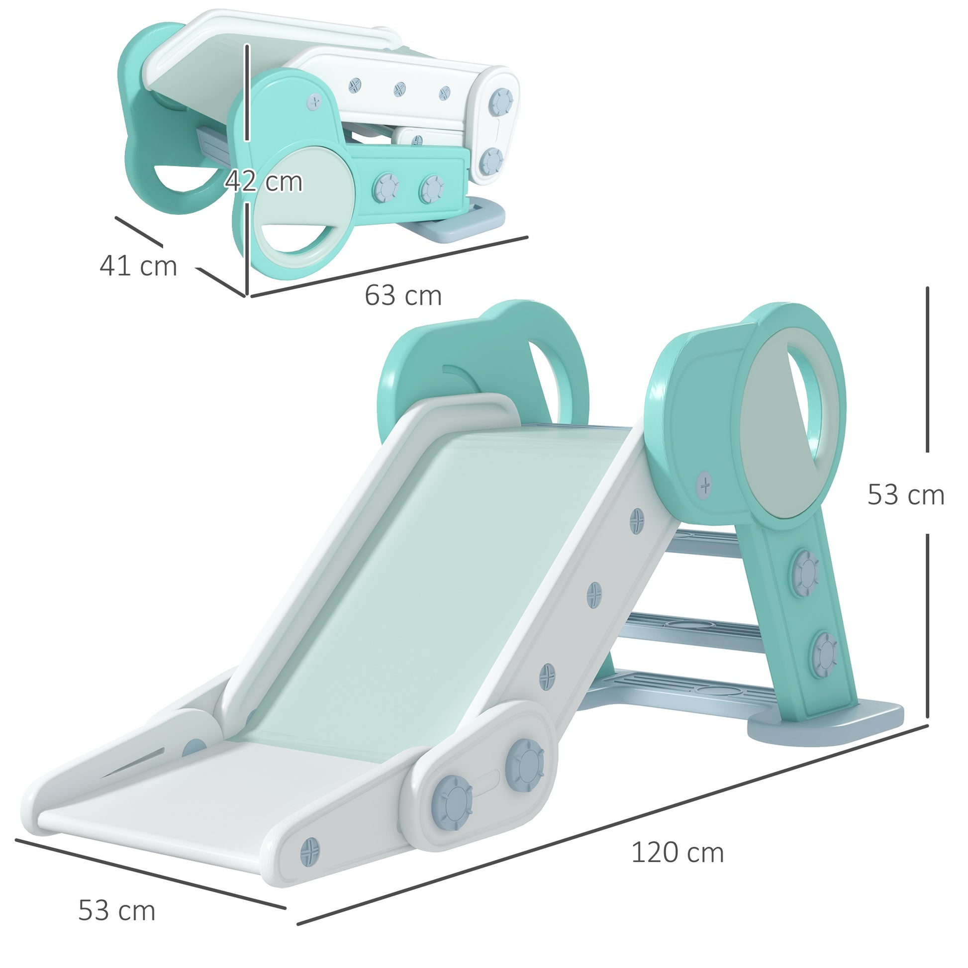 AIYAPLAY Compact Baby Slide for Toddlers, Foldable and Freestanding, Ages 1.5-3 Years - ALL4U RETAILER LTD