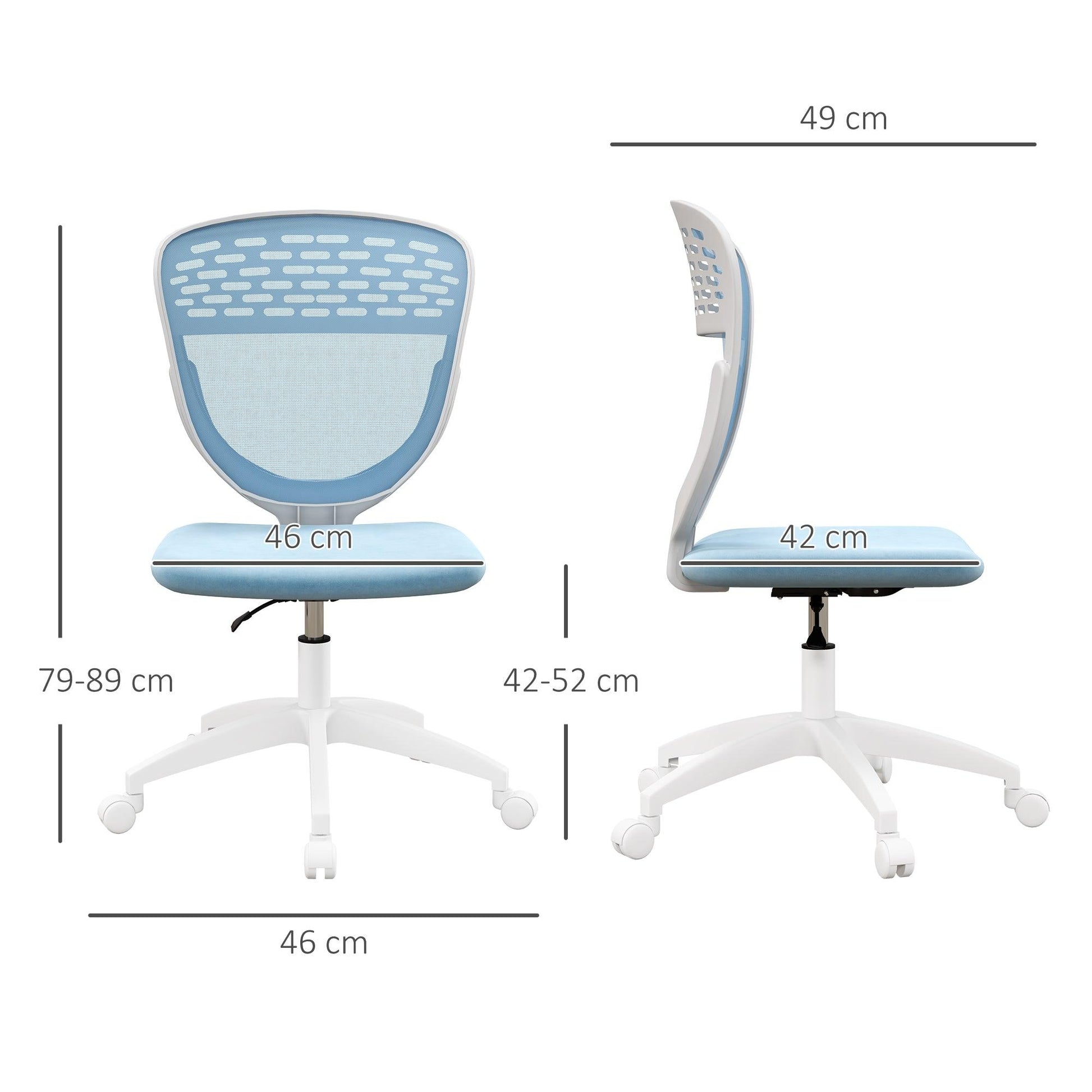 Vinsetto Mesh Office Chair, Blue, Swivel Wheels - ALL4U RETAILER LTD