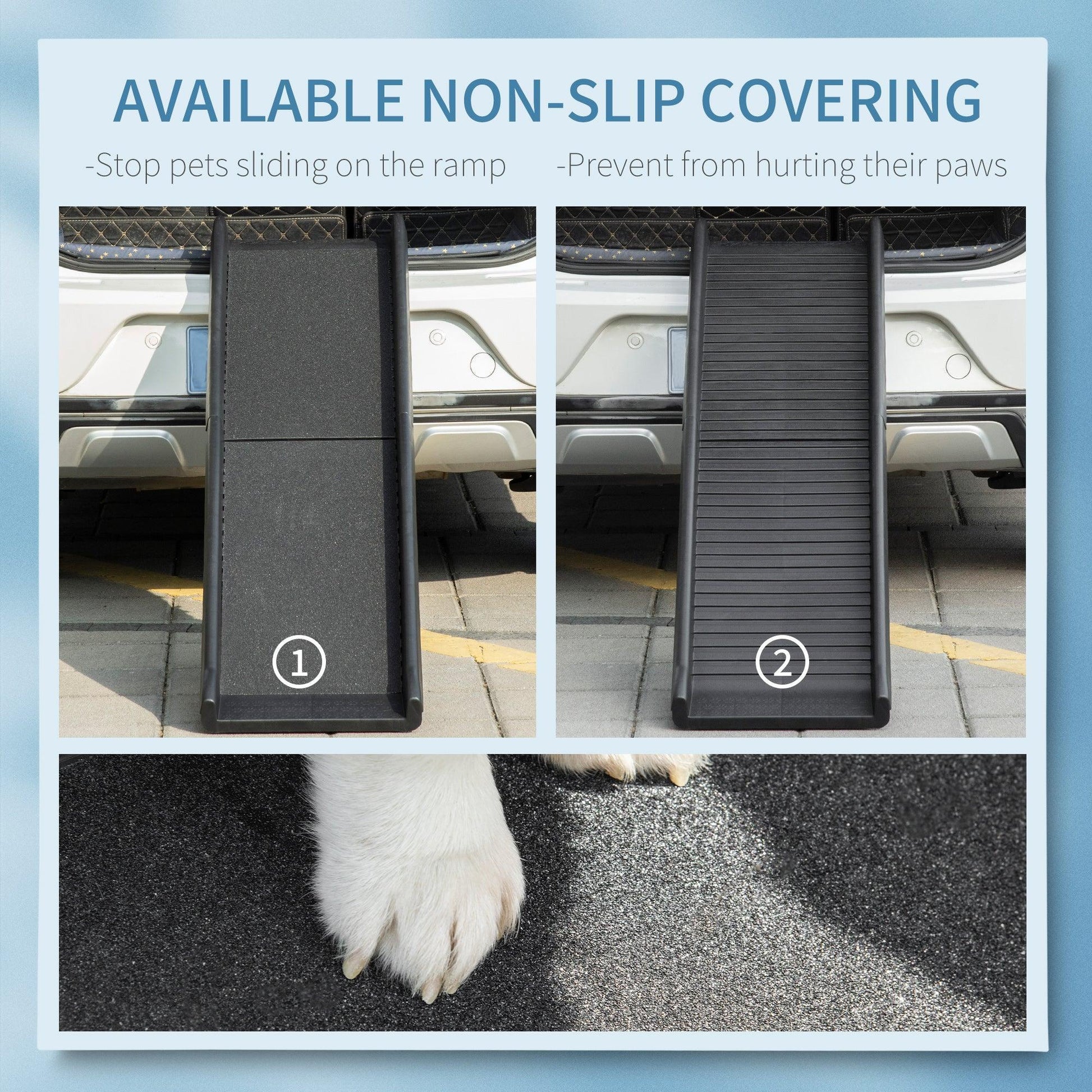 PawHut Portable Pet Ramp: Non-slip, Folding - ALL4U RETAILER LTD