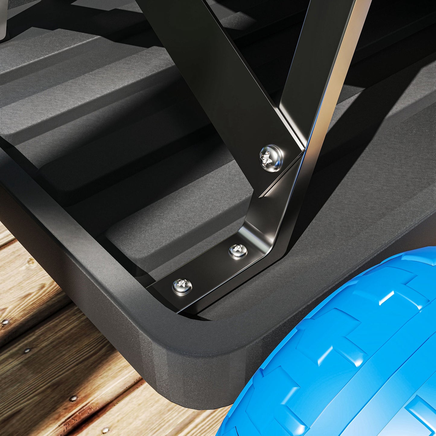 Outsunny Garden Storage Cart With Top Seat Blue Built In Tool Tray And Wide Plastic Wheels