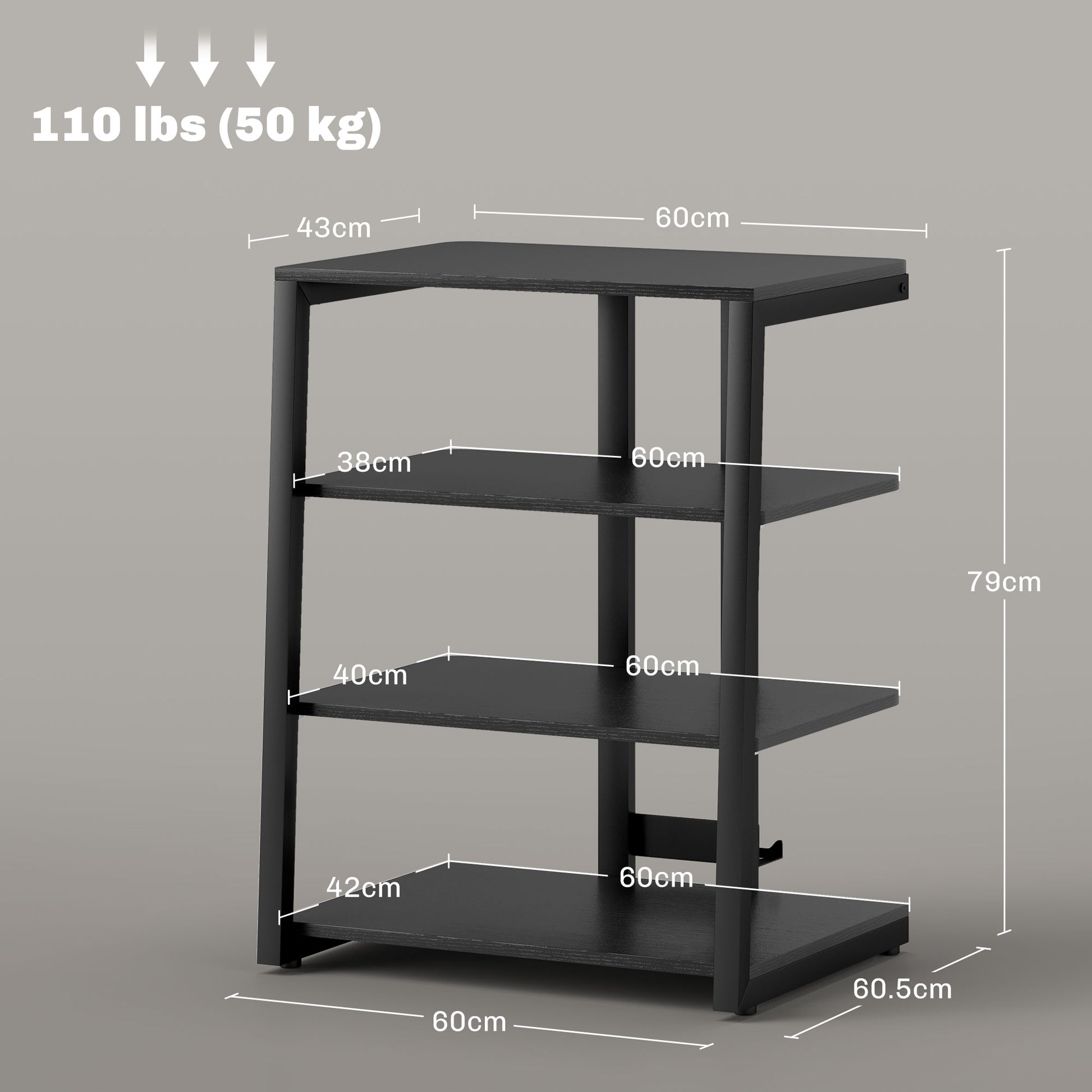 HOMCOM Compact Corner TV Stand with Adjustable Shelves and Power Strip Holder for 28 Inch TVs - ALL4U RETAILER LTD