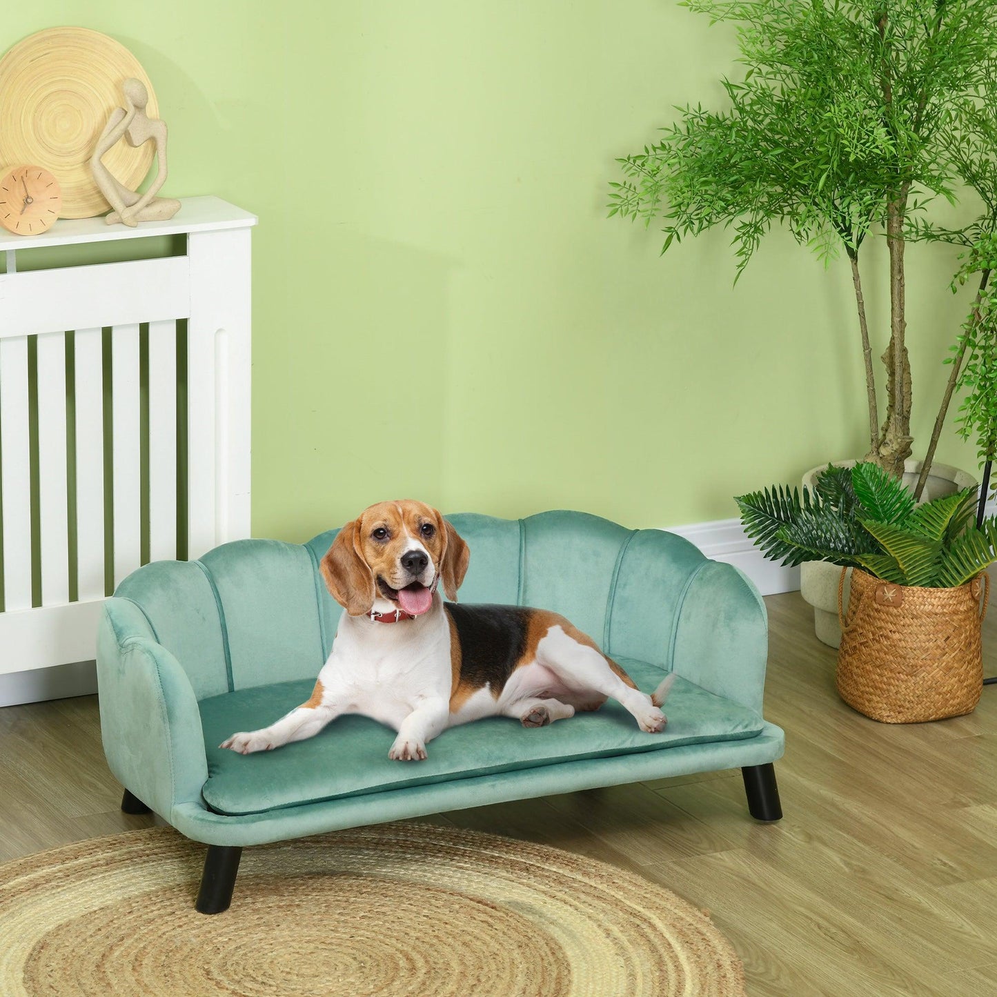 PawHut Green Dog Sofa Bed for Medium/Large Dogs - ALL4U RETAILER LTD