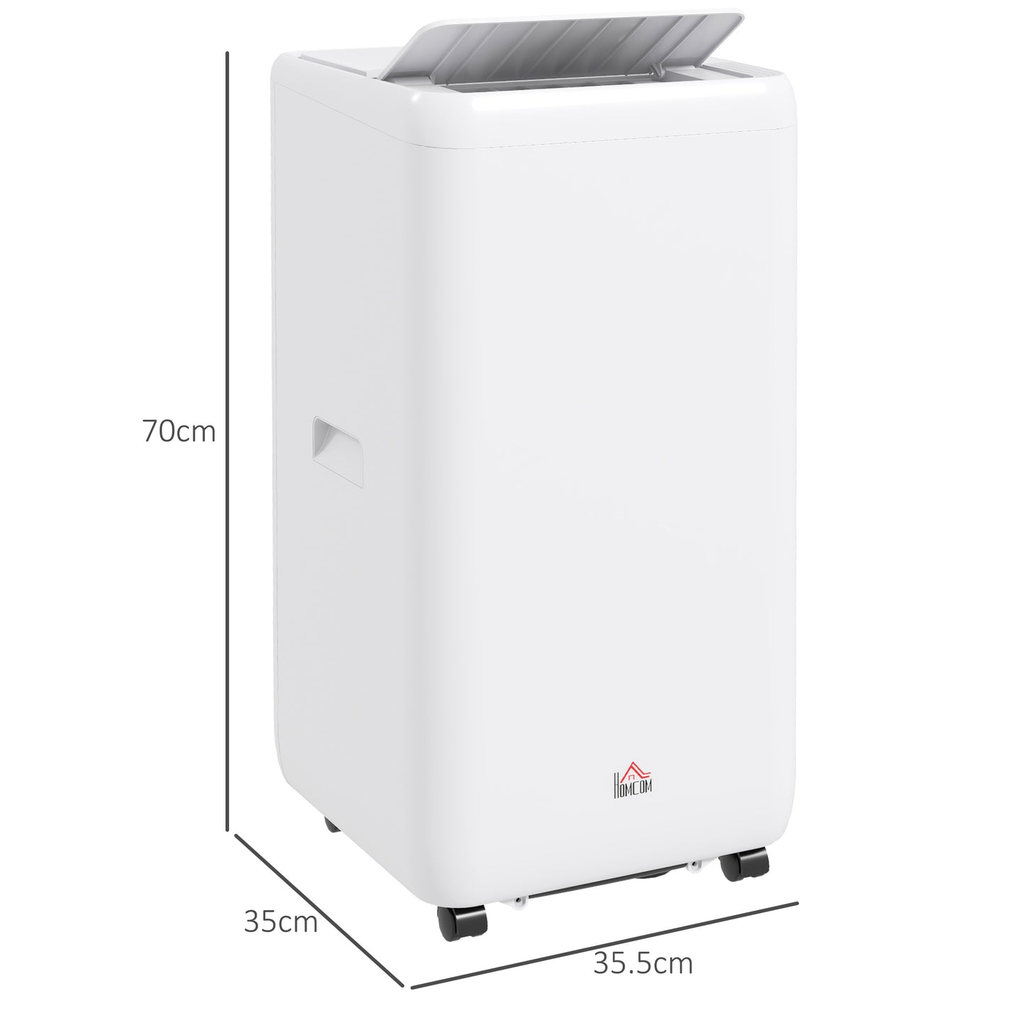 HOMCOM 12,000 BTU Portable Air Conditioner for Rooms up to 28m² - Multi-Function with Dehumidifier, Auto & Sleep Modes, 24-Hour Timer, and Wheels - ALL4U RETAILER LTD