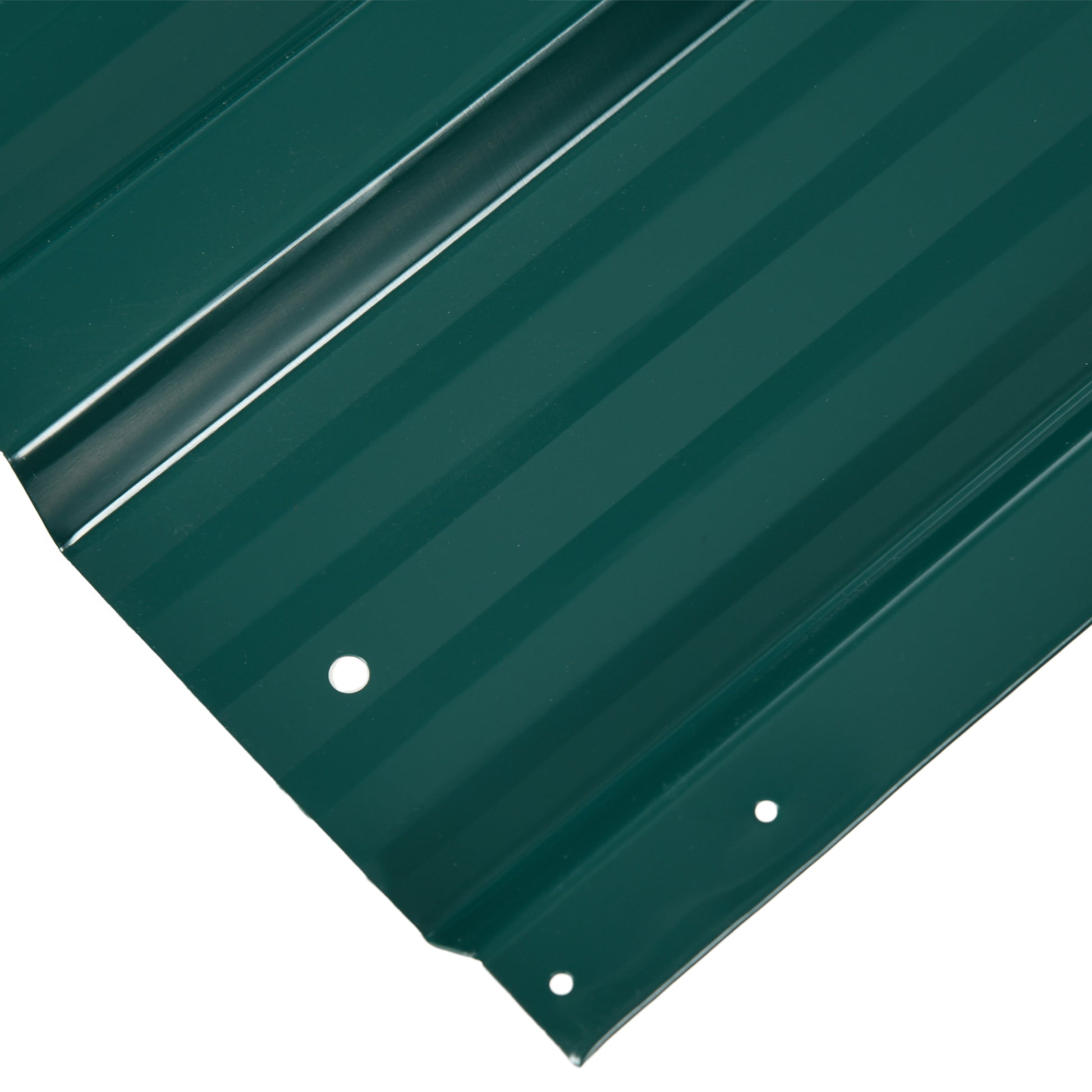 Outsunny Pack of 12 Green Galvanised Corrugated Roofing Sheets for Greenhouses, Garages, Sheds, and Carports - 129 x 45cm - ALL4U RETAILER LTD