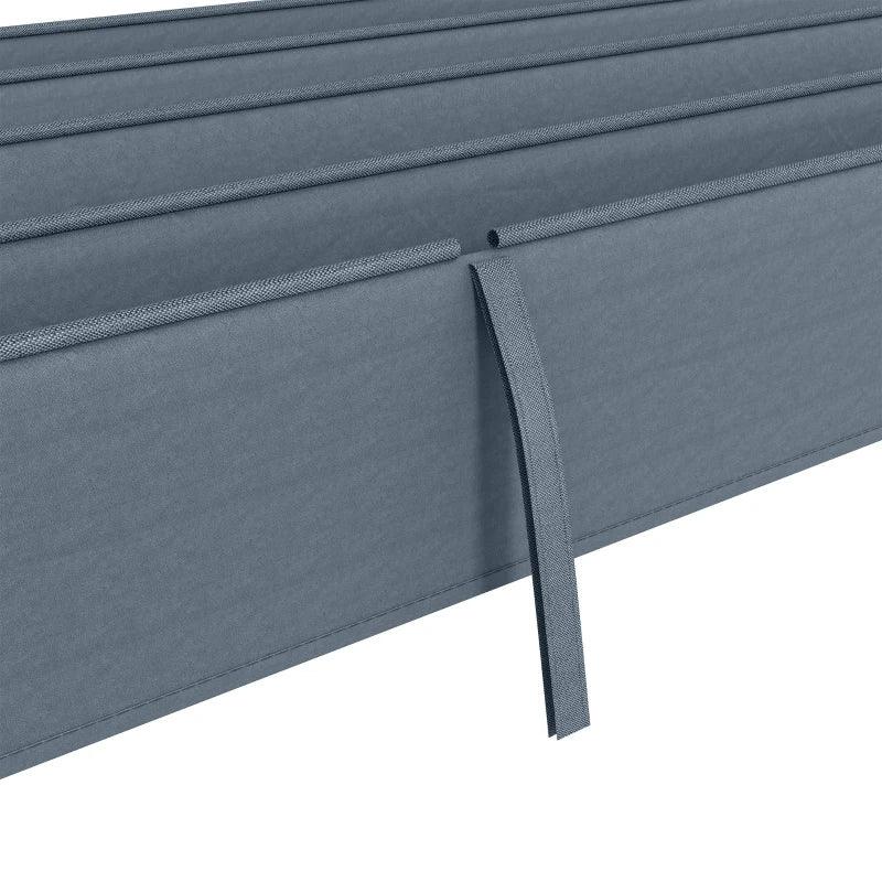 Outsunny Dark Grey Pergola Roof - Retractable Sun Shade Cover for 3 x 2.15m Pergola, UV30+ Protected - ALL4U RETAILER LTD