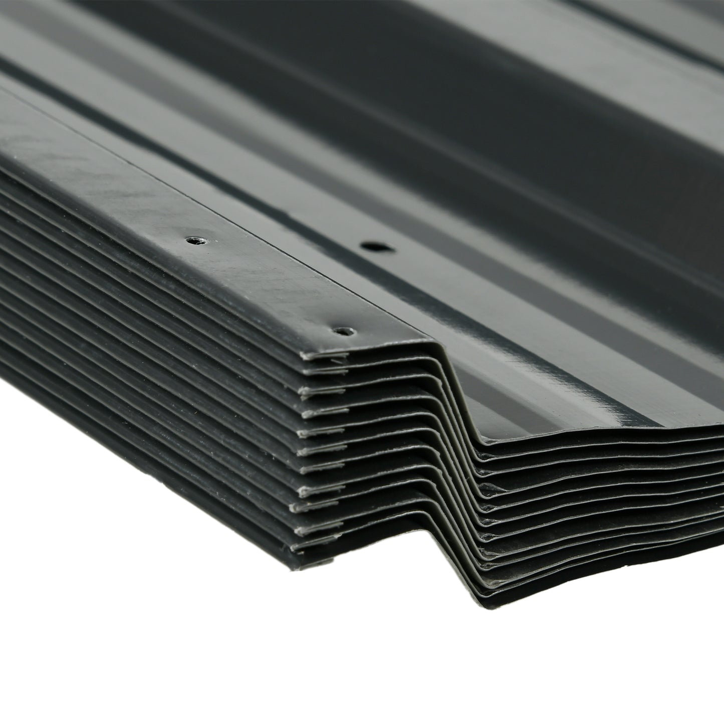 Outsunny Galvanised Corrugated Roofing Sheets Pack of 24 129 x 45 cm for Greenhouse Garage Carport Dark Grey