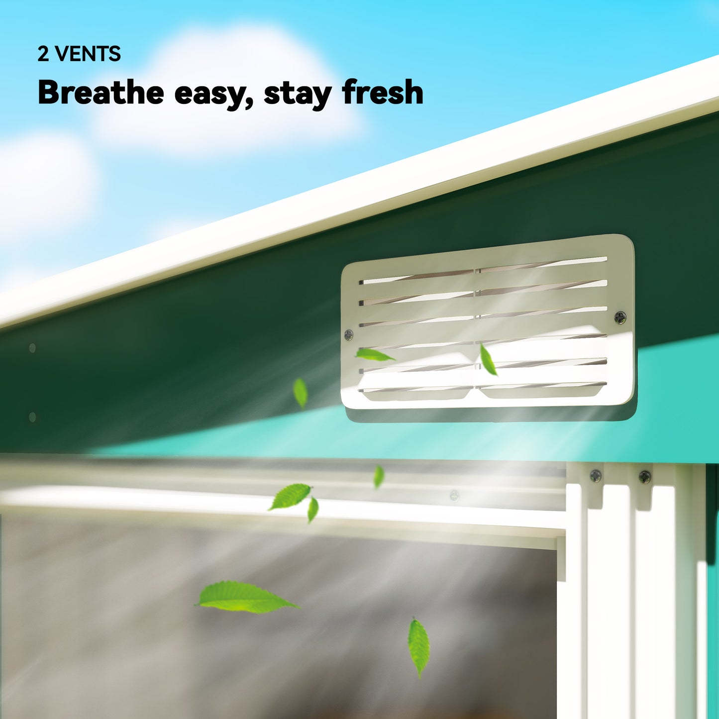 Outsunny 7 X 5ft Galvanised Metal Shed With Sliding Door Green Outdoor Storage For Tools And Bikes