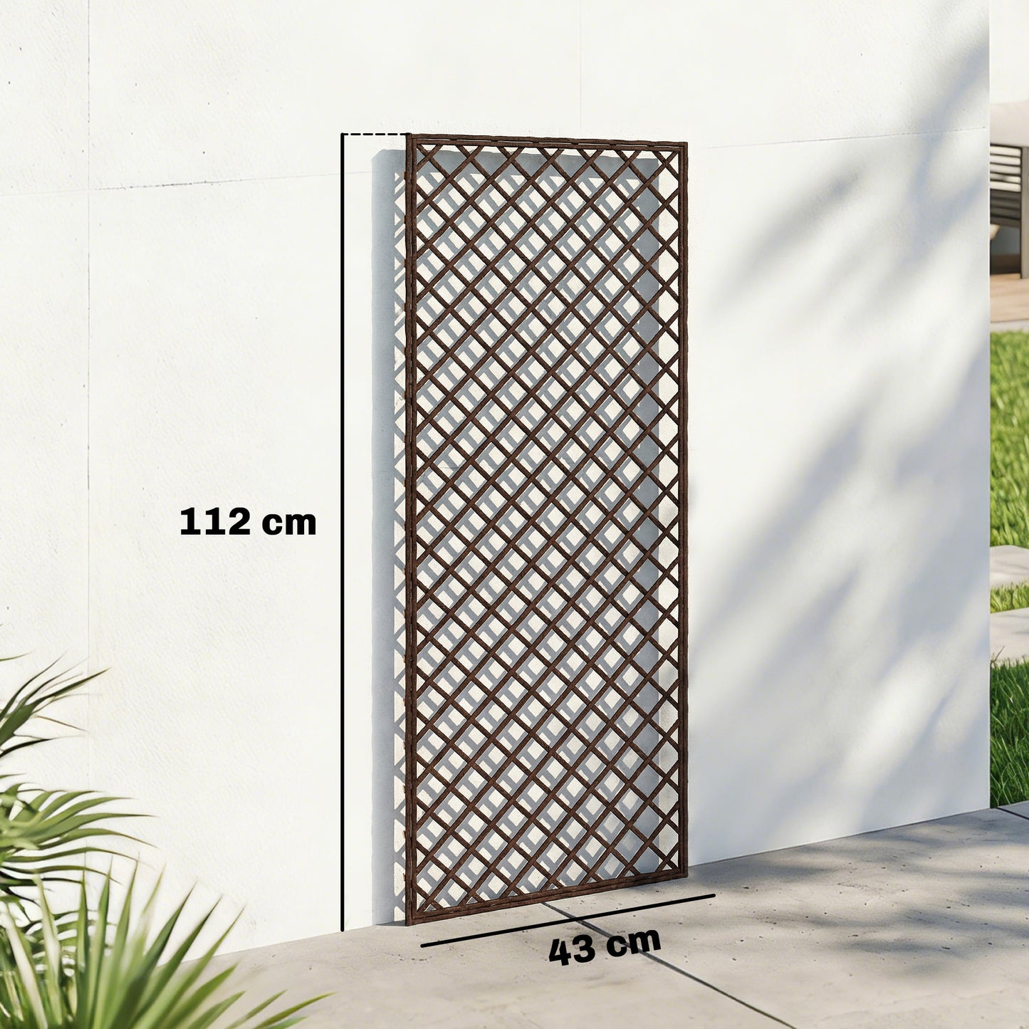 Outsunny Garden Trellis Arch Hand Woven Natural Wicker For Climbing Plants Outdoor Decor