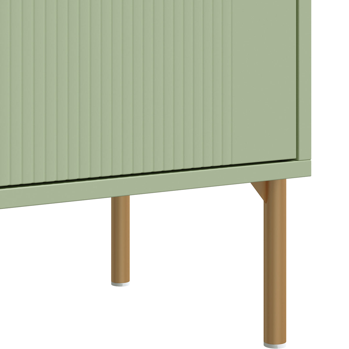HOMCOM Light Green Sideboard Cabinet With 2 Drawers And Adjustable Shelves