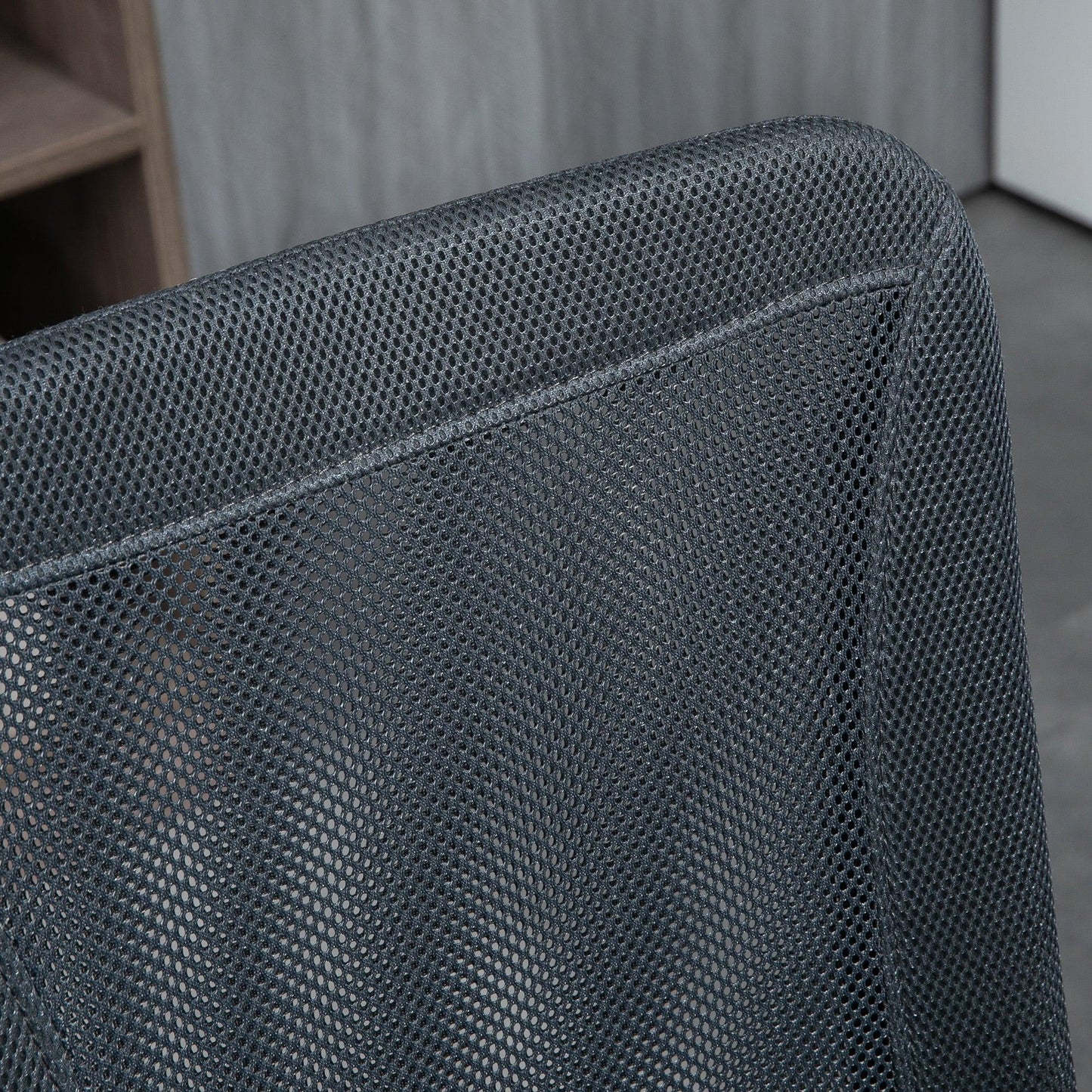 Vinsetto Dark Grey Mesh Office Chair, Adjustable Height, Swivel Wheels - ALL4U RETAILER LTD