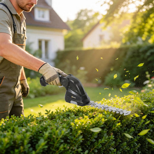 Outsunny 2 In 1 Cordless Hedge Trimmer And Grass Shear With Rechargeable 2000mAh Batteries And Two Changeable Blades