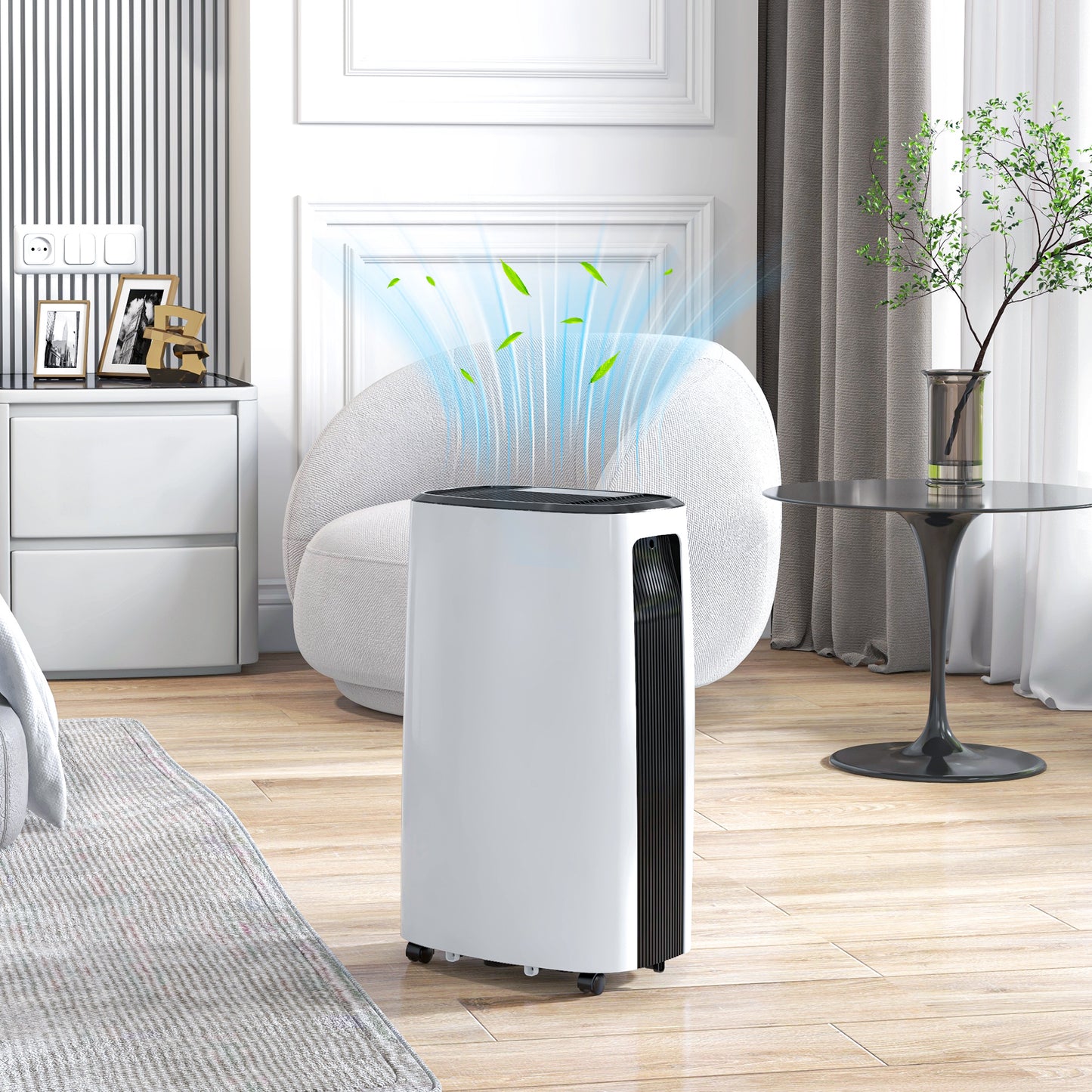 HOMCOM 16L Daily Dehumidifier with Washable Filter and Timer - Compact White Design - ALL4U RETAILER LTD