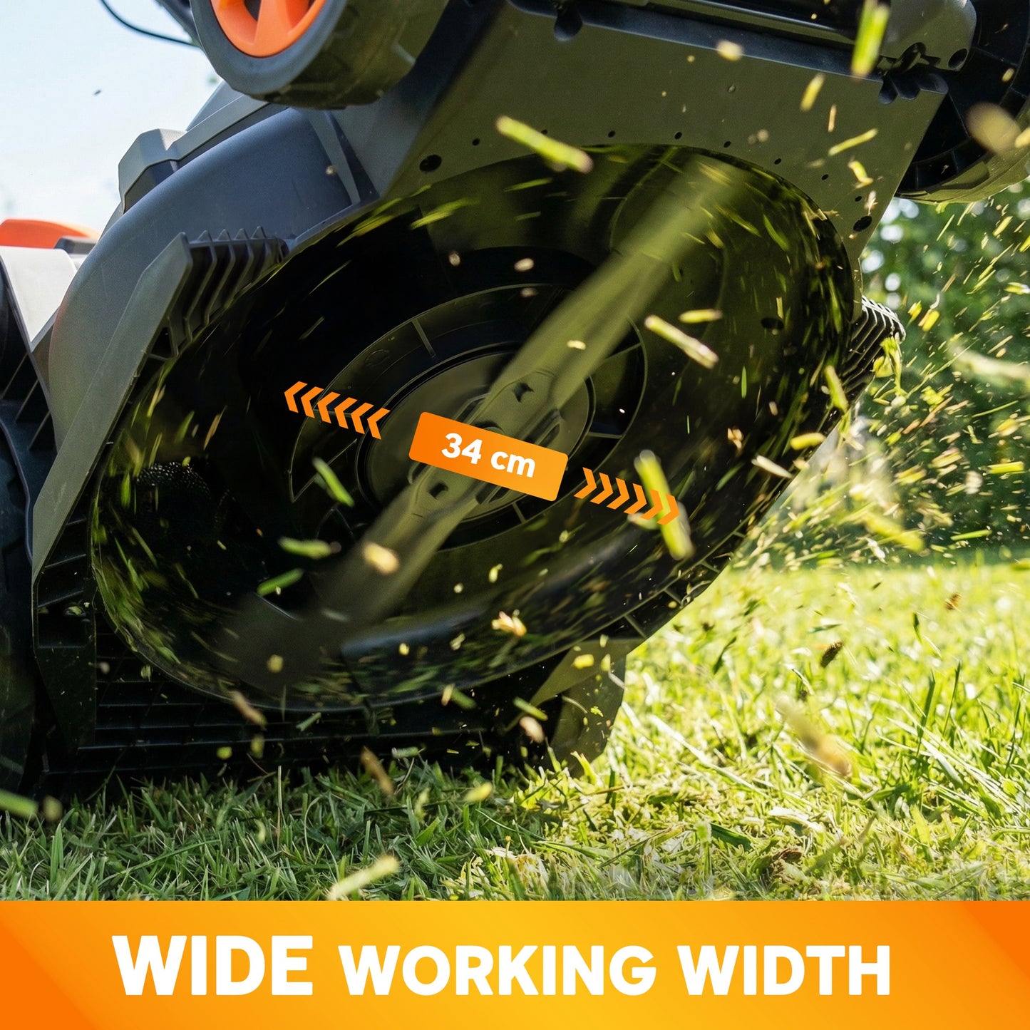 Outsunny 18V Cordless Lawn Mower With 2 X 4Ah Batteries 34cm Cutting Width Mulching Feature