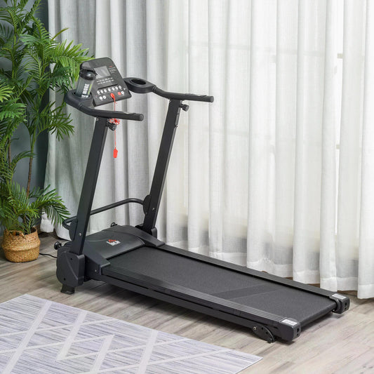 HOMCOM Electric Folding Treadmill with MP3 Player and LCD Display