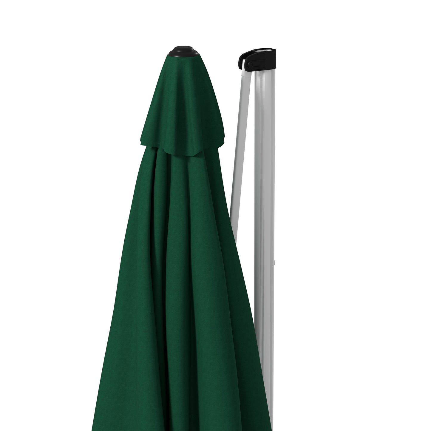 Outsunny Green 3x3m Waterproof Cantilever Parasol with Crank, Tilt, and 360° Rotation - Aluminium Frame and Cross Base - ALL4U RETAILER LTD