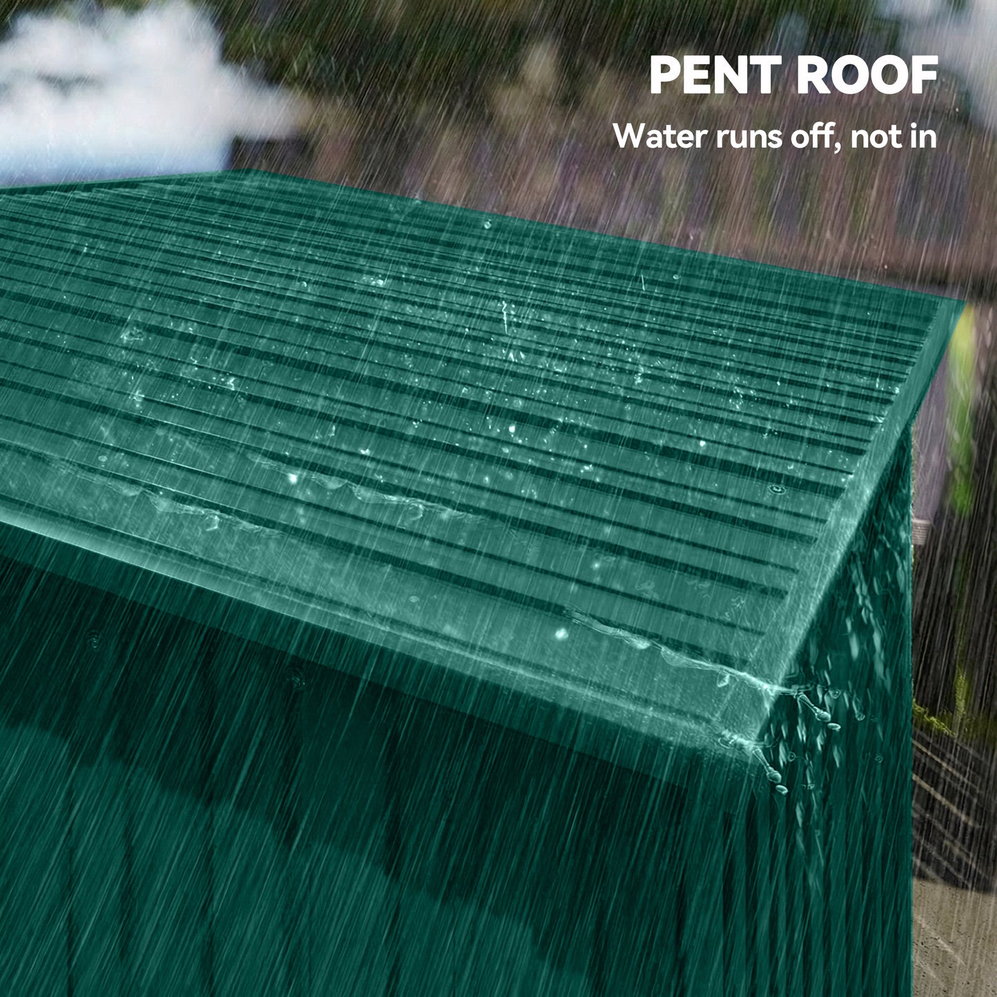 Outsunny 5x3.5ft Metal Garden Storage Shed With Easy Assembly And 2 Pairs Of Gloves Waterproof Outdoor Shed Green