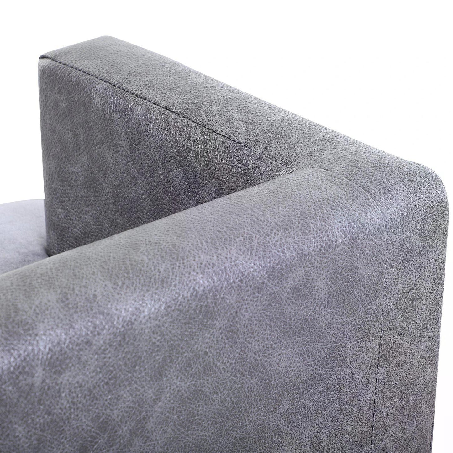 PawHut Grey PU Leather Elevated Pet Sofa Bed - ALL4U RETAILER LTD