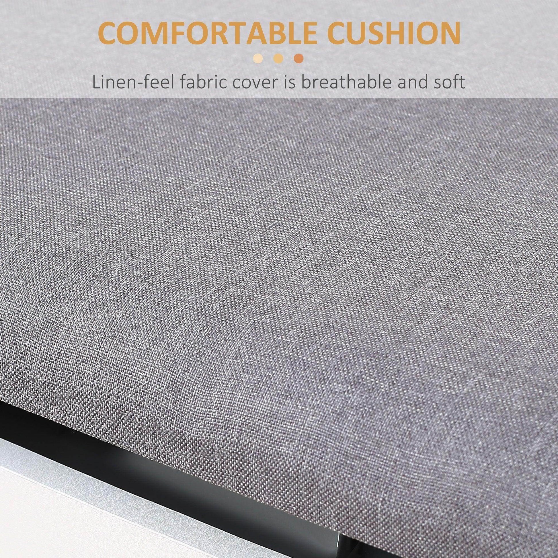 HOMCOM Shoe Bench with Cushion & Storage: Modern & Stylish - ALL4U RETAILER LTD