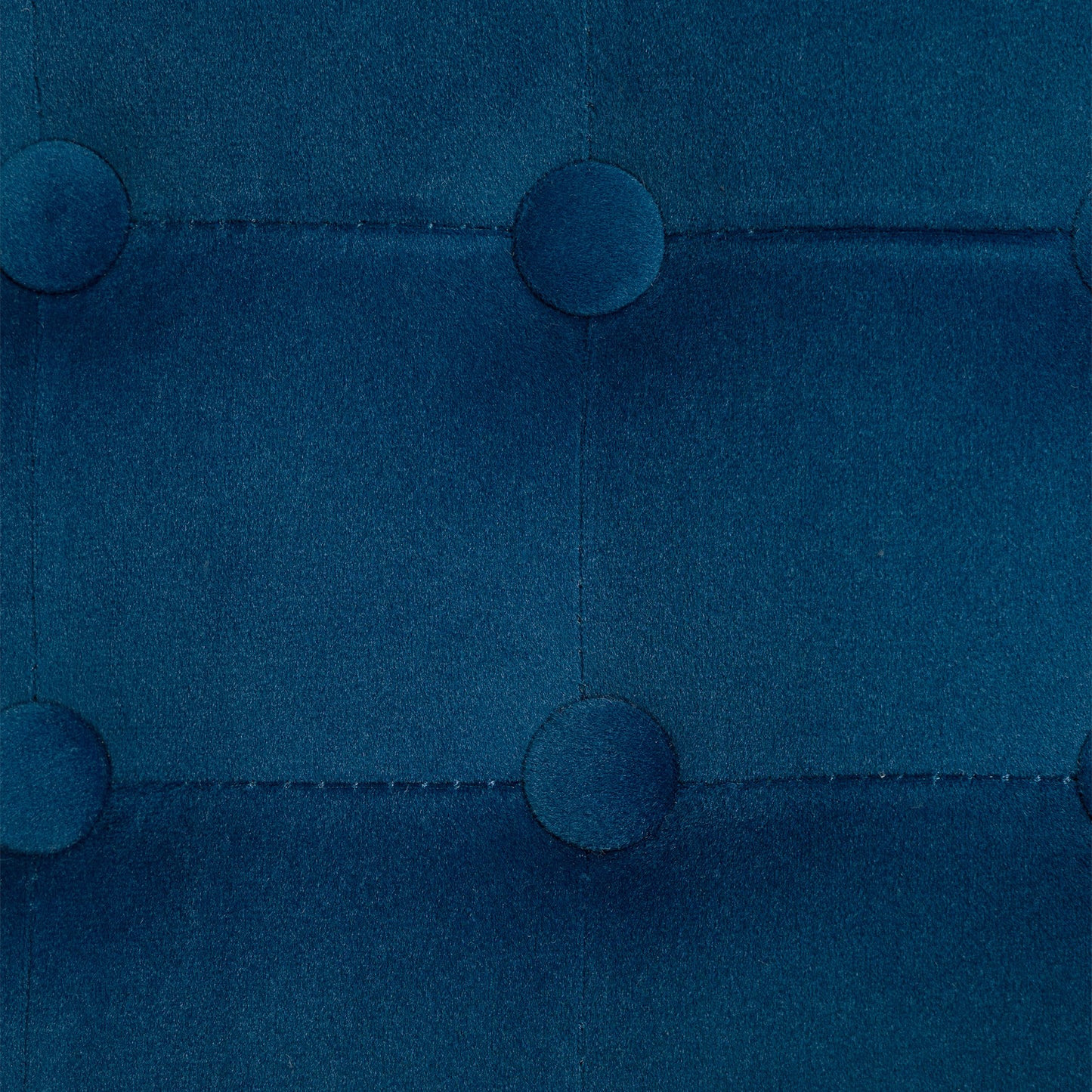 HOMCOM Velvet Feel Square Ottoman Blue 35x35cm Lightweight Pouffe Stool For Extra Seating And Footrest