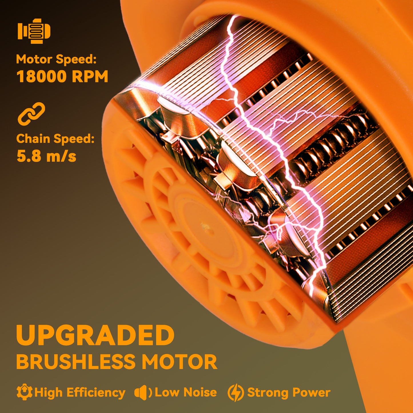 Outsunny Cordless Pruning Saw 8 Inch With Brushless Motor Two 4000mAh Batteries Safety Lock For Tree Trimming