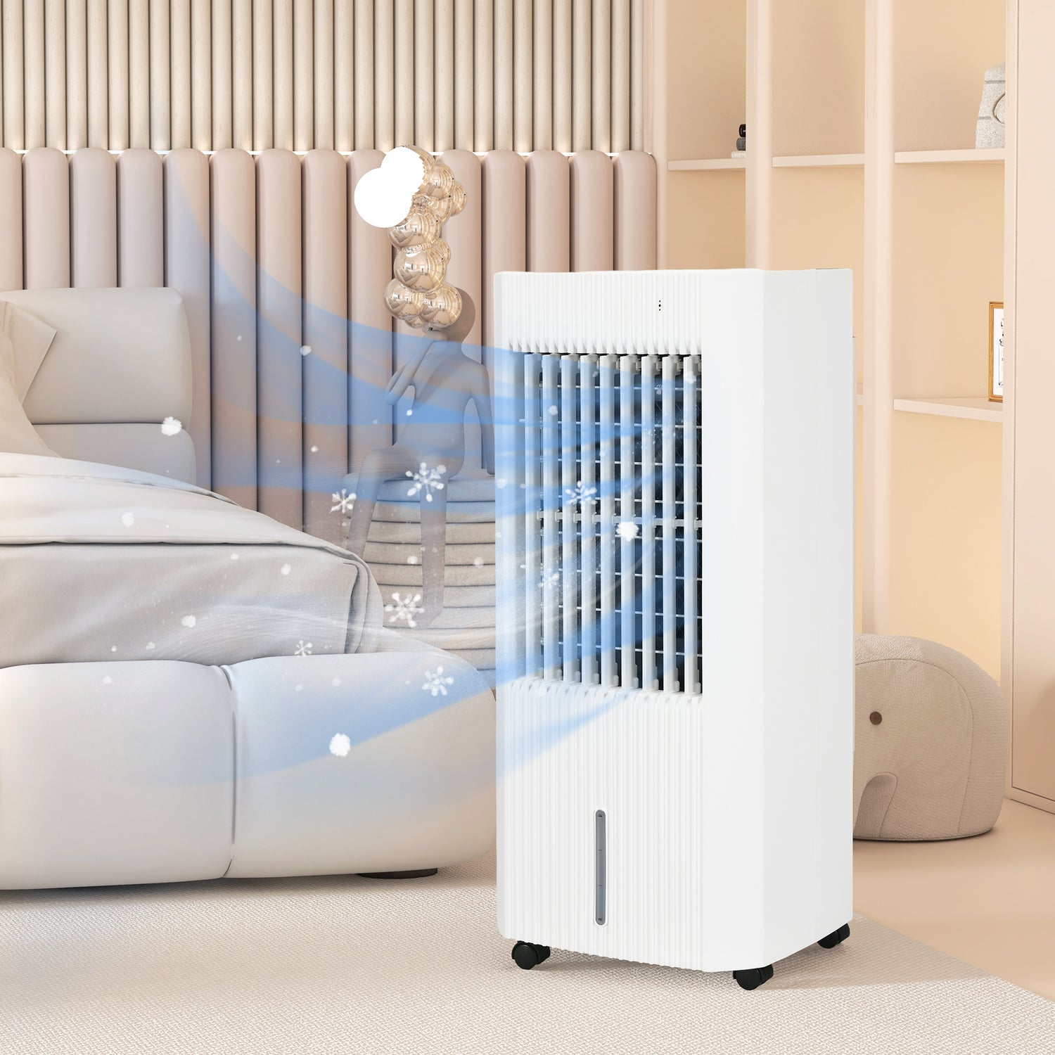 HOMCOM 3-in-1 Portable Evaporative Air Cooler with Remote Control, 15-Hour Timer & Oscillating Function - ALL4U RETAILER LTD