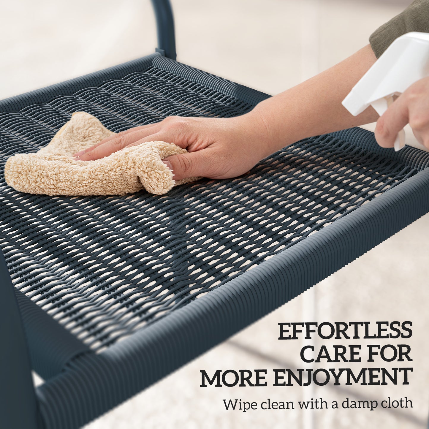 Outsunny Set Of 4 Stackable Rattan Chairs With Armrests Weather Resistant And Lightweight For Patio Balcony Dark Grey