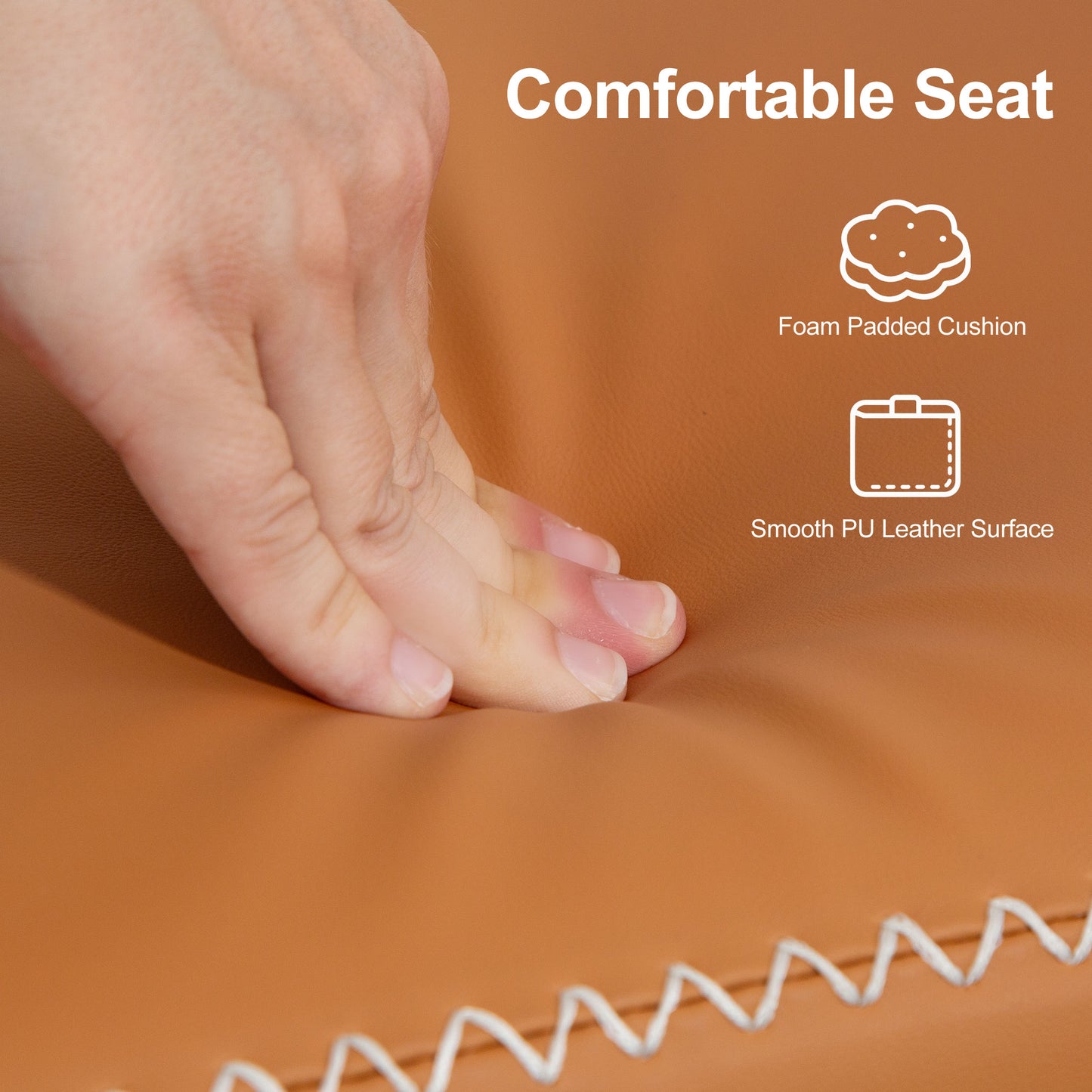 HOMCOM PU Leather Shoe Storage Bench Brown With Plush 7 cm Cushion And 120 Kg Capacity