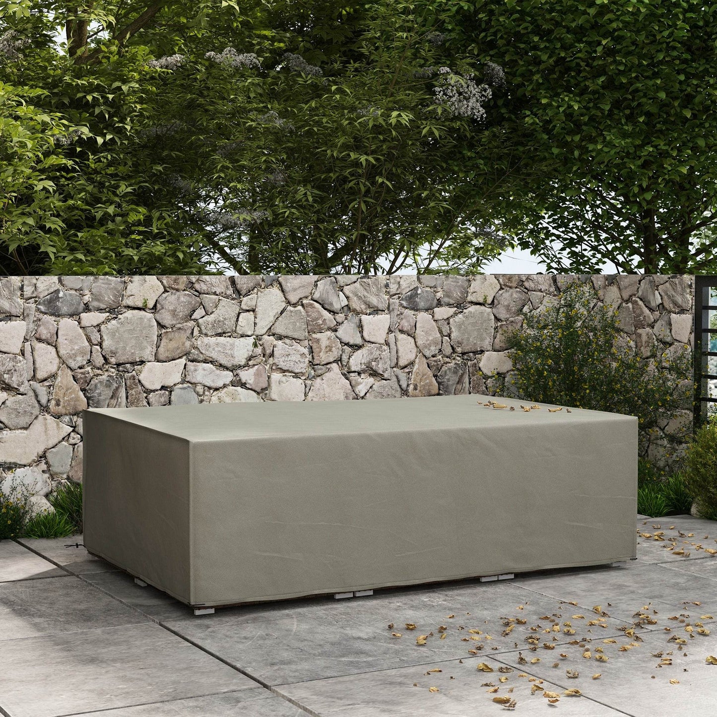 Outsunny Oversized Rectangular Outdoor Furniture Cover: Waterproof Protection for Patio Table & Chairs, Grey - 222 x 155 x 67 cm - ALL4U RETAILER LTD