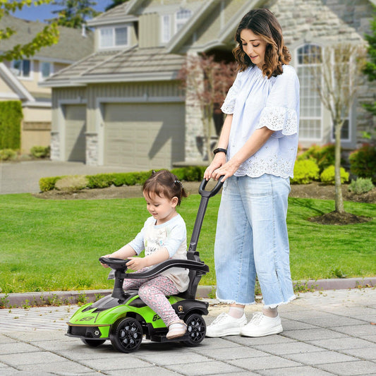 AIYAPLAY Baby Push Along Car - 2-in-1 Ride-On with Sound - ALL4U RETAILER LTD