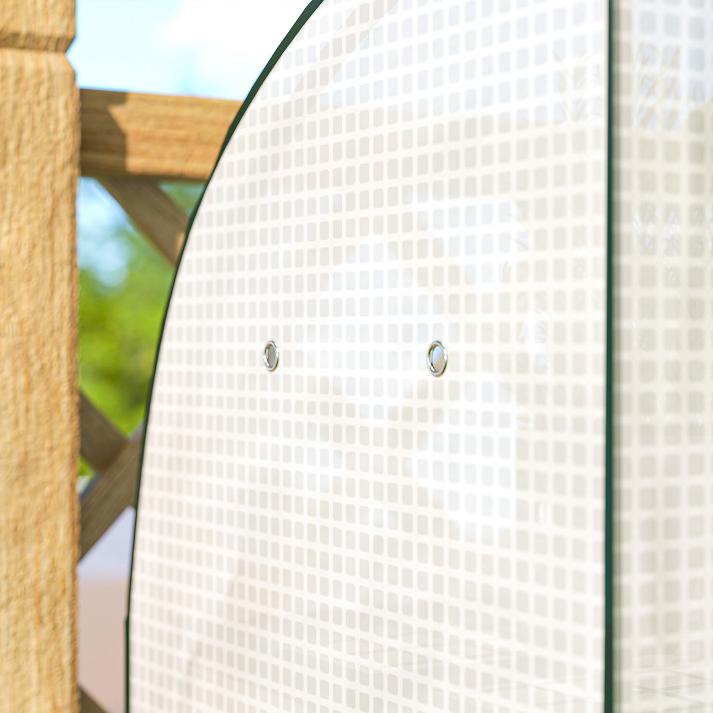 Outsunny Mini Greenhouse With Reinforced PE Cover Portable Indoor Outdoor With Roll Up Door 170x120x50 cm White